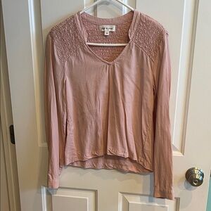Cloth & Stone Blush Long Sleeve Top
